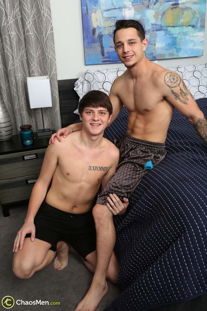 Gay couple Lucas Porter & Kyle Wyncrest have anal sex after rimming each other