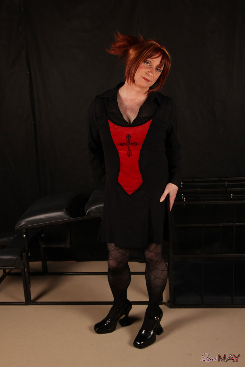 Lucimay is looking cute and dominant as she shows off all of her dungeon toys